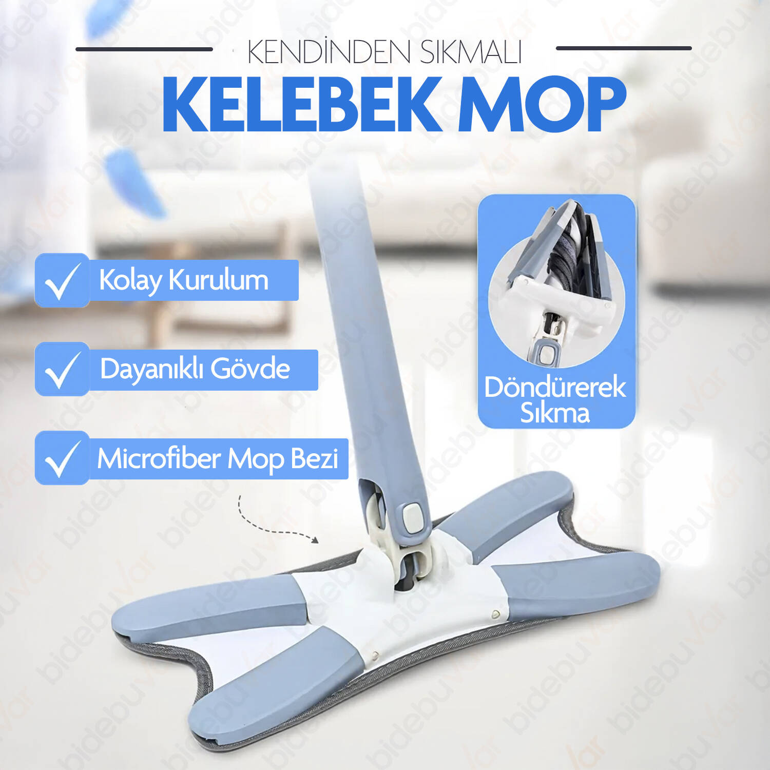 KENDİNDEN SIKMALI KELEBEK MOP - 1