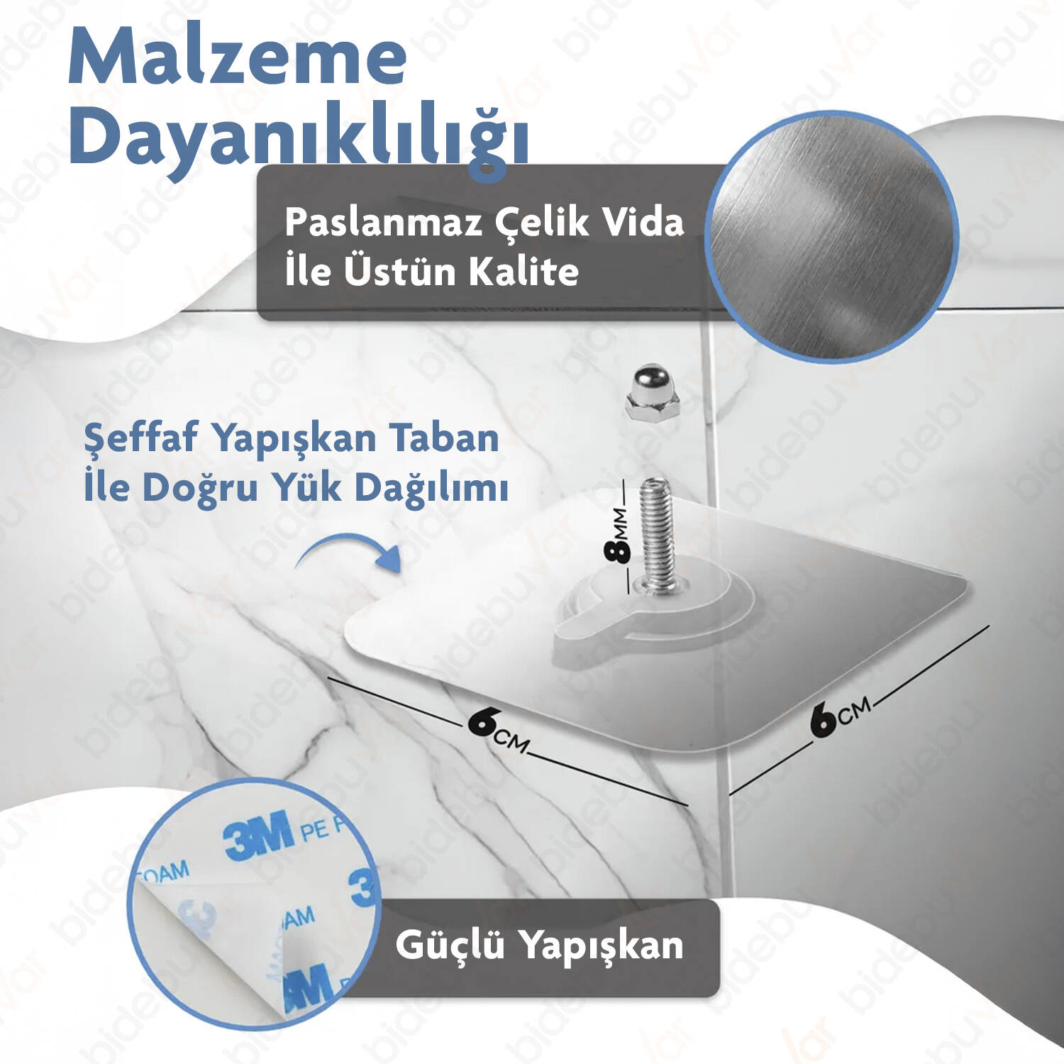 4'LÜ KENDİNDEN YAPIŞKANLI DUVAR ASKISI - 3