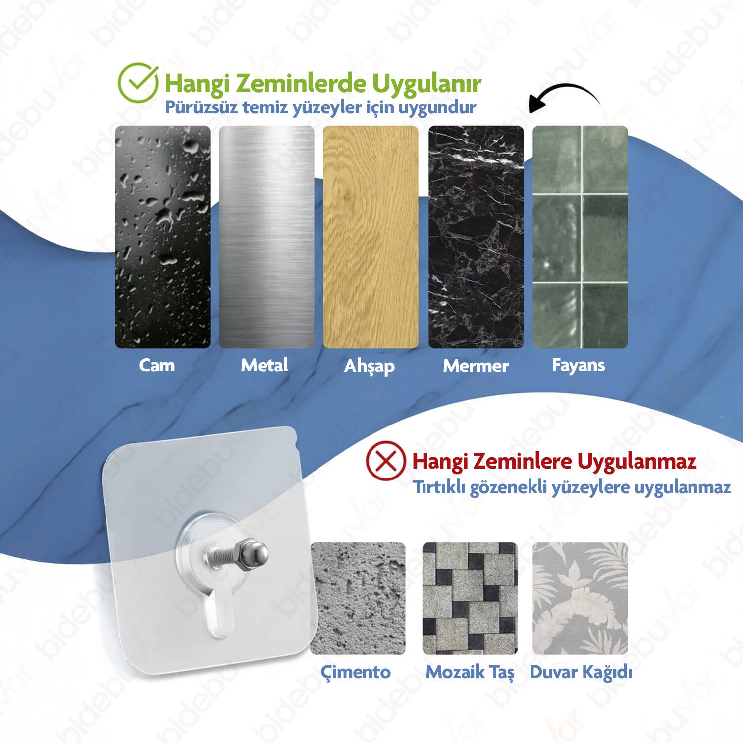 4'LÜ KENDİNDEN YAPIŞKANLI DUVAR ASKISI - 6
