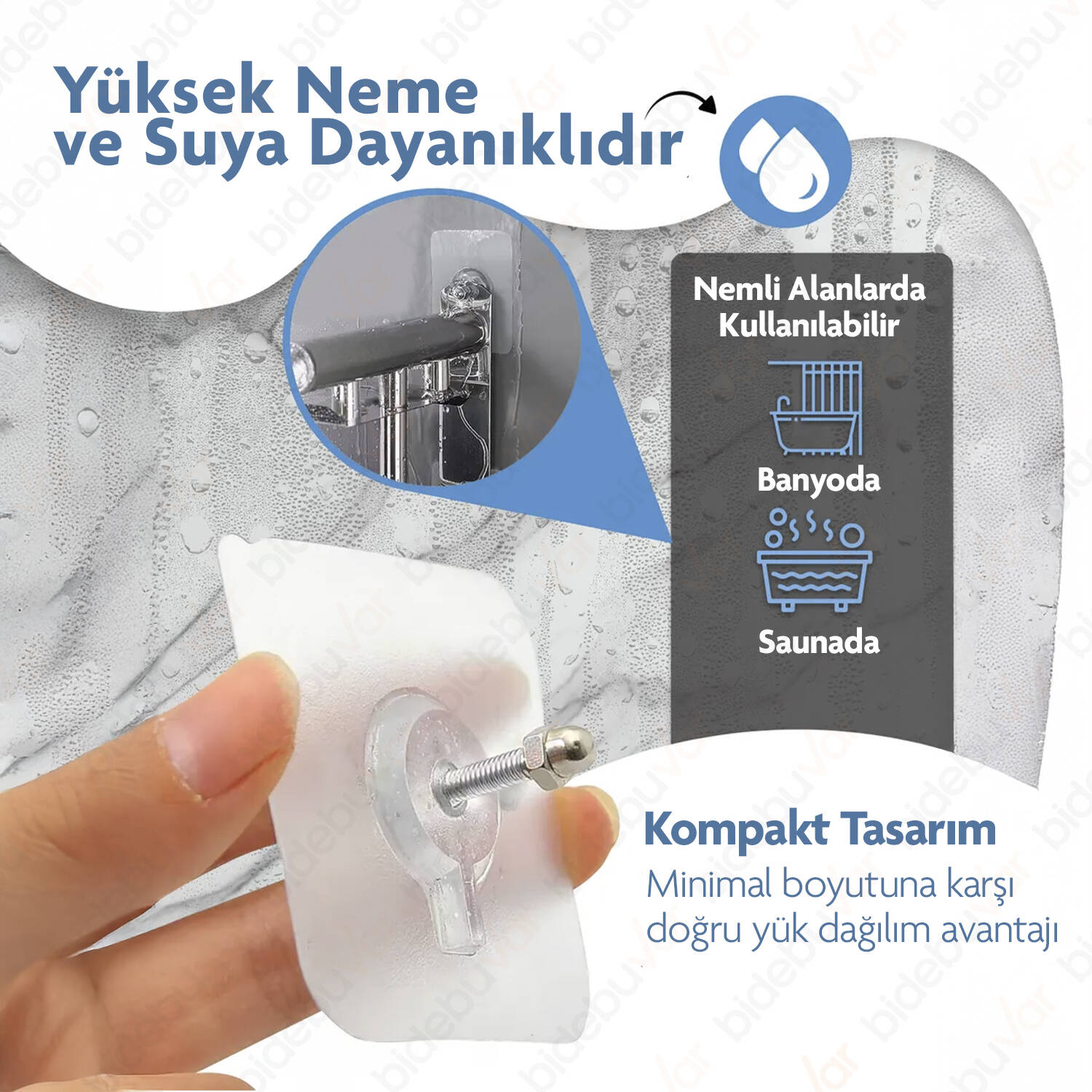 4'LÜ KENDİNDEN YAPIŞKANLI DUVAR ASKISI - 4