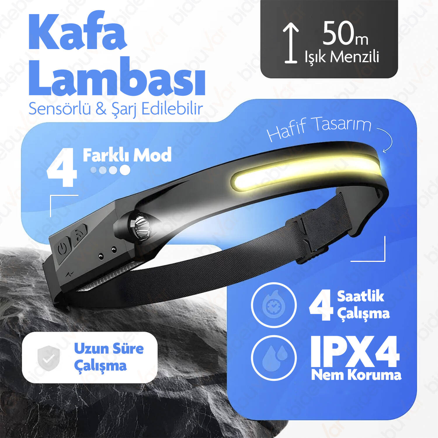 PROFESYONEL SENSÖRLÜ LED KAFA LAMBASI - 1