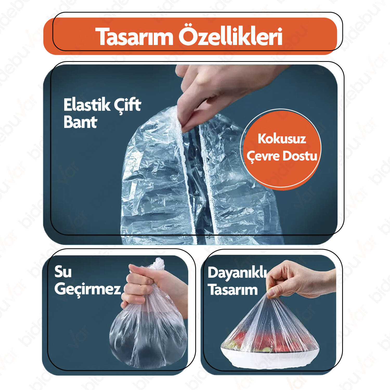 100'LÜ LASTİKLİ GIDA SAKLAMA BONESİ - 2